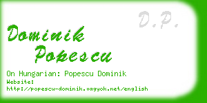 dominik popescu business card